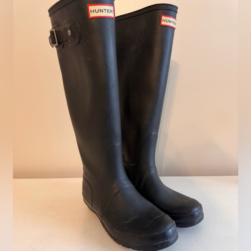 Black Tall Rain Boots - Women